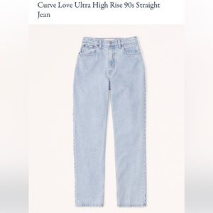 Abercrombie&Fitch Curve Love Ultra High Rise 90s Straight Jean size 23/000s